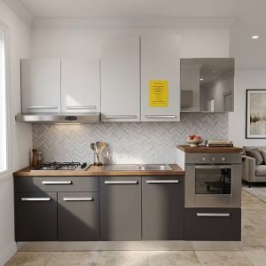 CUCINA COMPONIBILE MODERNA GRIGIO - ANTRACITE ***NUOVA***