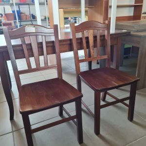 COPPIA SEDIE IN LEGNO NOCE